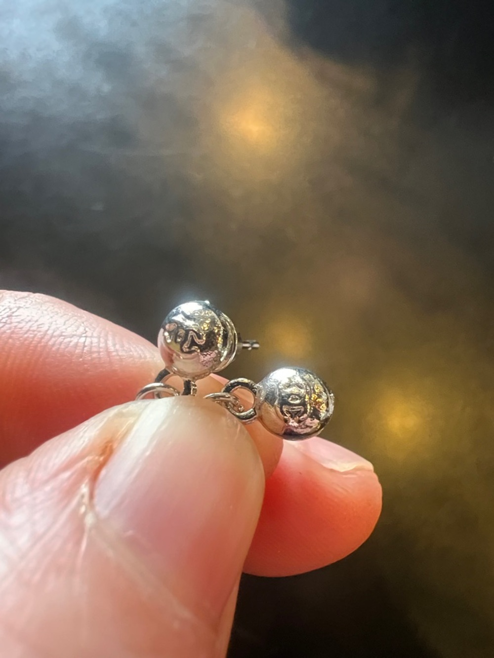 CHANEL silver Tone Crystal CC Drop Earrings with Multicolor Stones - Picture 12 of 12